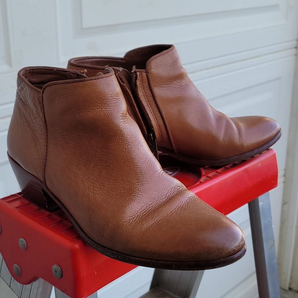 Sam Edelman tan booties boots 7.5 leather - Picture 2 of 12